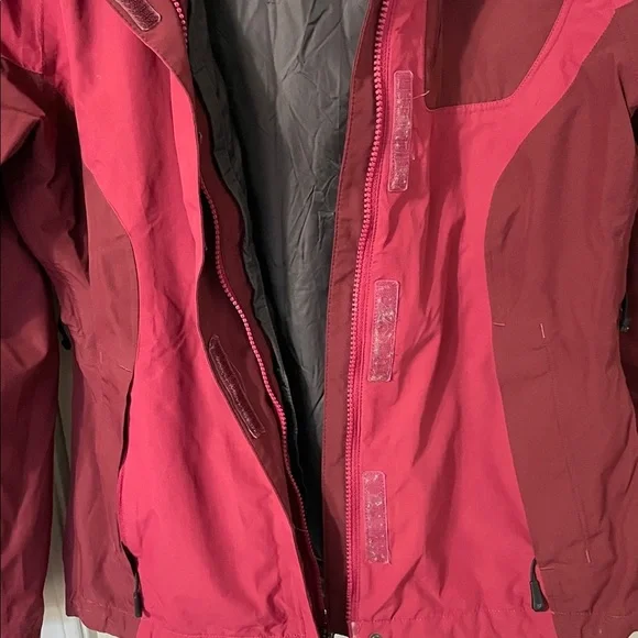 The North Face Women’s 3-in-1 Hooded Parka HyVent Magenta & Gray Size Small - Picture 17 of 17